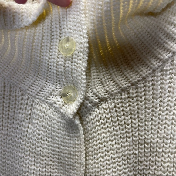 Vintage Diane Von Furstenberg Woven Cream Cardigan Sweater - Picture 3 of 5